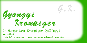 gyongyi krompiger business card